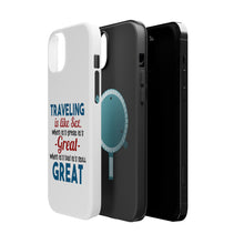 DistinctInk ToughCase for Apple iPhone, Compatible with MagSafe Charging - Traveling Like Sex, Bad is Still Great