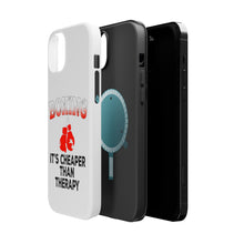 DistinctInk ToughCase for Apple iPhone, Compatible with MagSafe Charging - Boxing It's Cheaper Than Therapy