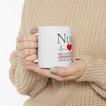 DistinctInk Glossy White Coffee / Tea Mug - Nurse Because Badass Lifesaver Isn't Title