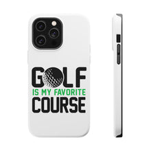 DistinctInk ToughCase for Apple iPhone, Compatible with MagSafe Charging - Golf Is MY Favorite Course