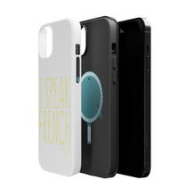 DistinctInk ToughCase for Apple iPhone, Compatible with MagSafe Charging - I Speak French
