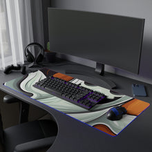 DistinctInk LED Gaming Mouse Pad with Silly Specter Sprites Design for Halloween