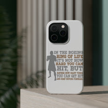 DistinctInk ToughCase for Apple iPhone, Compatible with MagSafe Charging - Boxing Life How Many Times You Keep Moving
