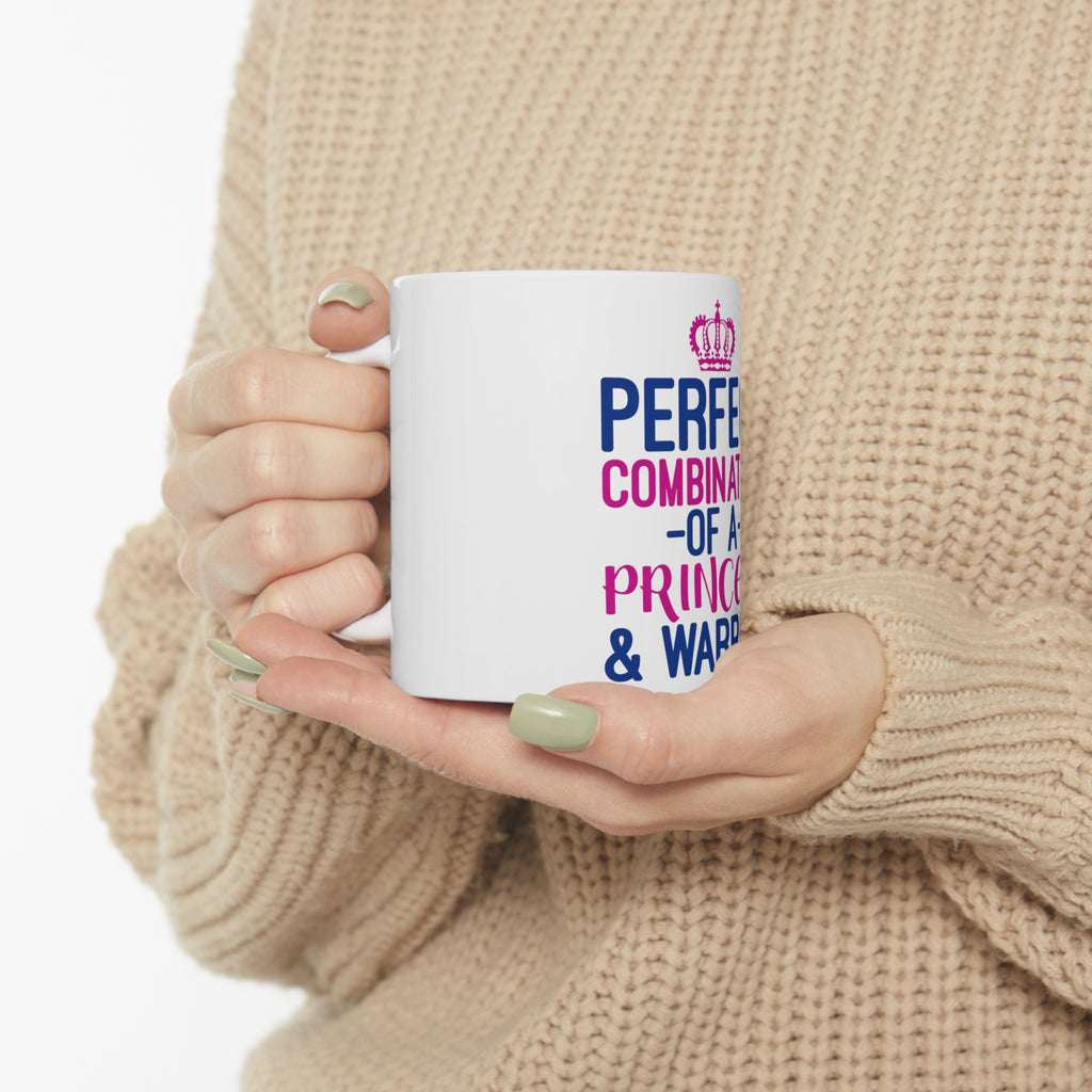Glossy White Coffee / Tea Mug - Perfect Combination of Princess & Warrior, view 10