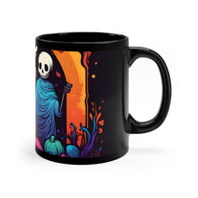 DistinctInk Black Coffee Mug - The Paths We Choose for Halloween LGBTQ+ Pride