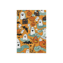 DistinctInk Garden & House Banner Flag with Flying Pumpkin Bats Design for Halloween