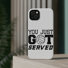 DistinctInk ToughCase for Apple iPhone, Compatible with MagSafe Charging - You Just Got Served Volleyball