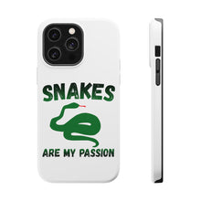 DistinctInk ToughCase for Apple iPhone, Compatible with MagSafe Charging - Snakes Are My Passion