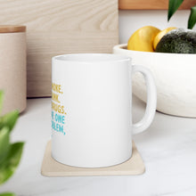 DistinctInk Glossy White Coffee / Tea Mug - I Don't Smoke, Drink, Drugs - I Lie