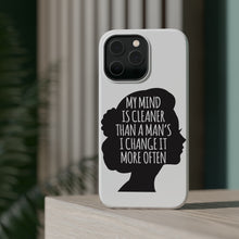 DistinctInk ToughCase for Apple iPhone, Compatible with MagSafe Charging - My Mind is Cleaner Than a Man's I Change It