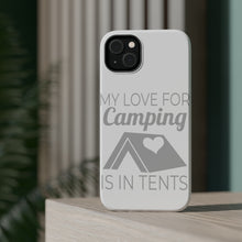 DistinctInk ToughCase for Apple iPhone, Compatible with MagSafe Charging - My Love For Camping is In Tents