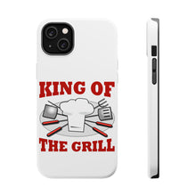 DistinctInk ToughCase for Apple iPhone, Compatible with MagSafe Charging - King of the Grill BBQ Barbecue