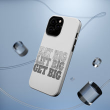 DistinctInk ToughCase for Apple iPhone, Compatible with MagSafe Charging - Eat Big Lift Big Get Big