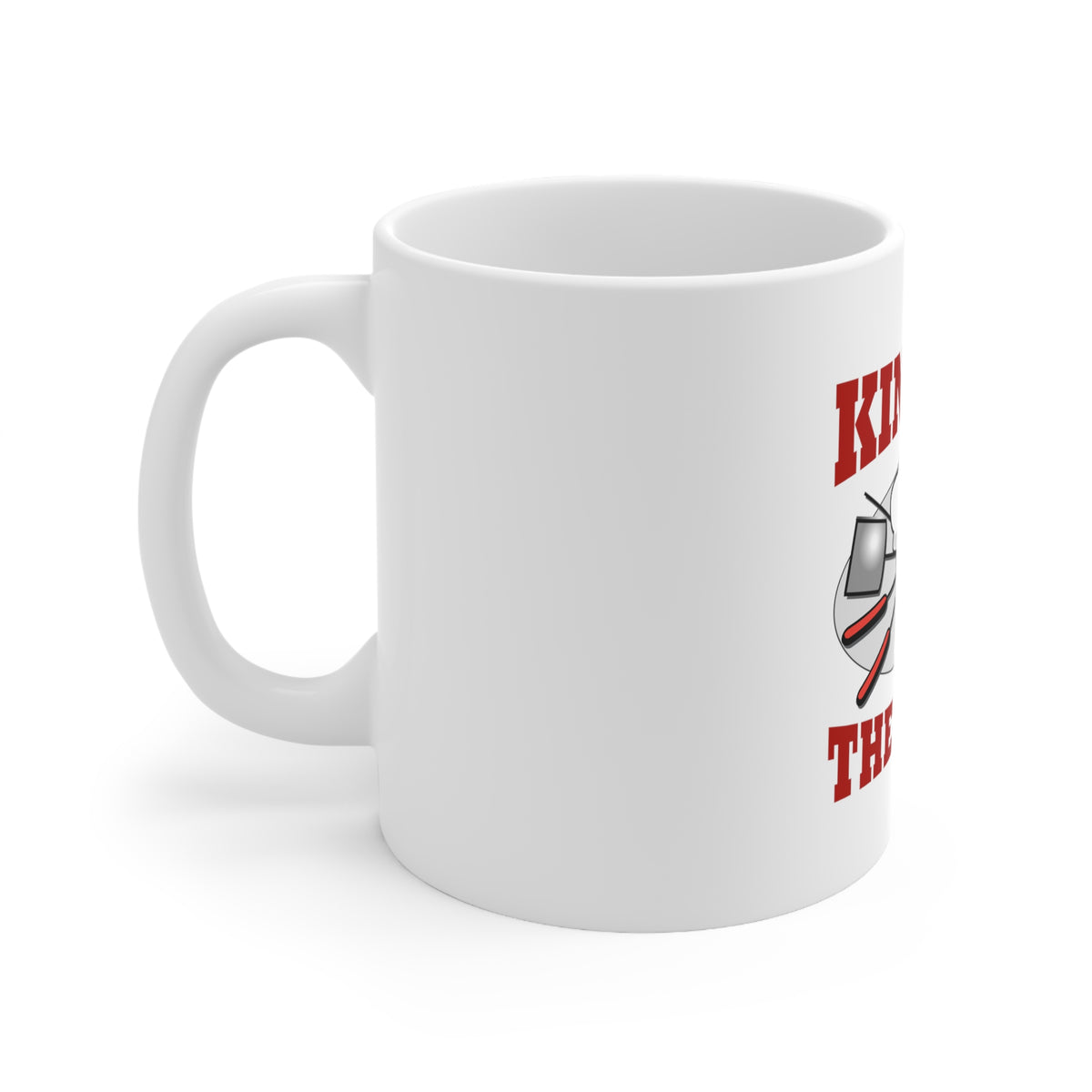 Glossy White Coffee / Tea Mug - King of the Grill BBQ Barbecue, view 2