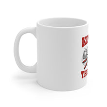 DistinctInk Glossy White Coffee / Tea Mug - King of the Grill BBQ Barbecue