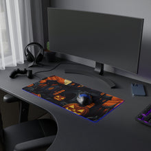 DistinctInk LED Gaming Mouse Pad with Darkness Falls on Halloween Design for Halloween