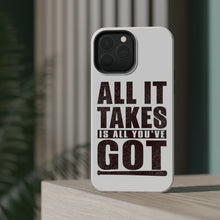 DistinctInk ToughCase for Apple iPhone, Compatible with MagSafe Charging - All It Takes Is All You've Got Baseball