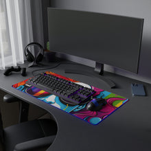 DistinctInk LED Gaming Mouse Pad with Leading with Courage and Grace Design for LGBTQ+ Pride