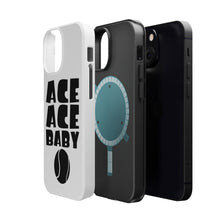 DistinctInk ToughCase for Apple iPhone, Compatible with MagSafe Charging - Ace Ace Baby Tennis