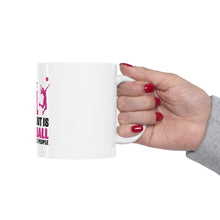 DistinctInk Glossy White Coffee / Tea Mug - All This Girl Cares About is Volleyball