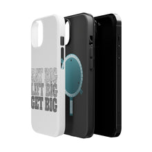 DistinctInk ToughCase for Apple iPhone, Compatible with MagSafe Charging - Eat Big Lift Big Get Big