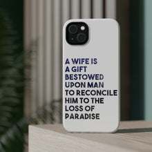 DistinctInk ToughCase for Apple iPhone, Compatible with MagSafe Charging - A Wife is a Gift Bestowed Upon Man