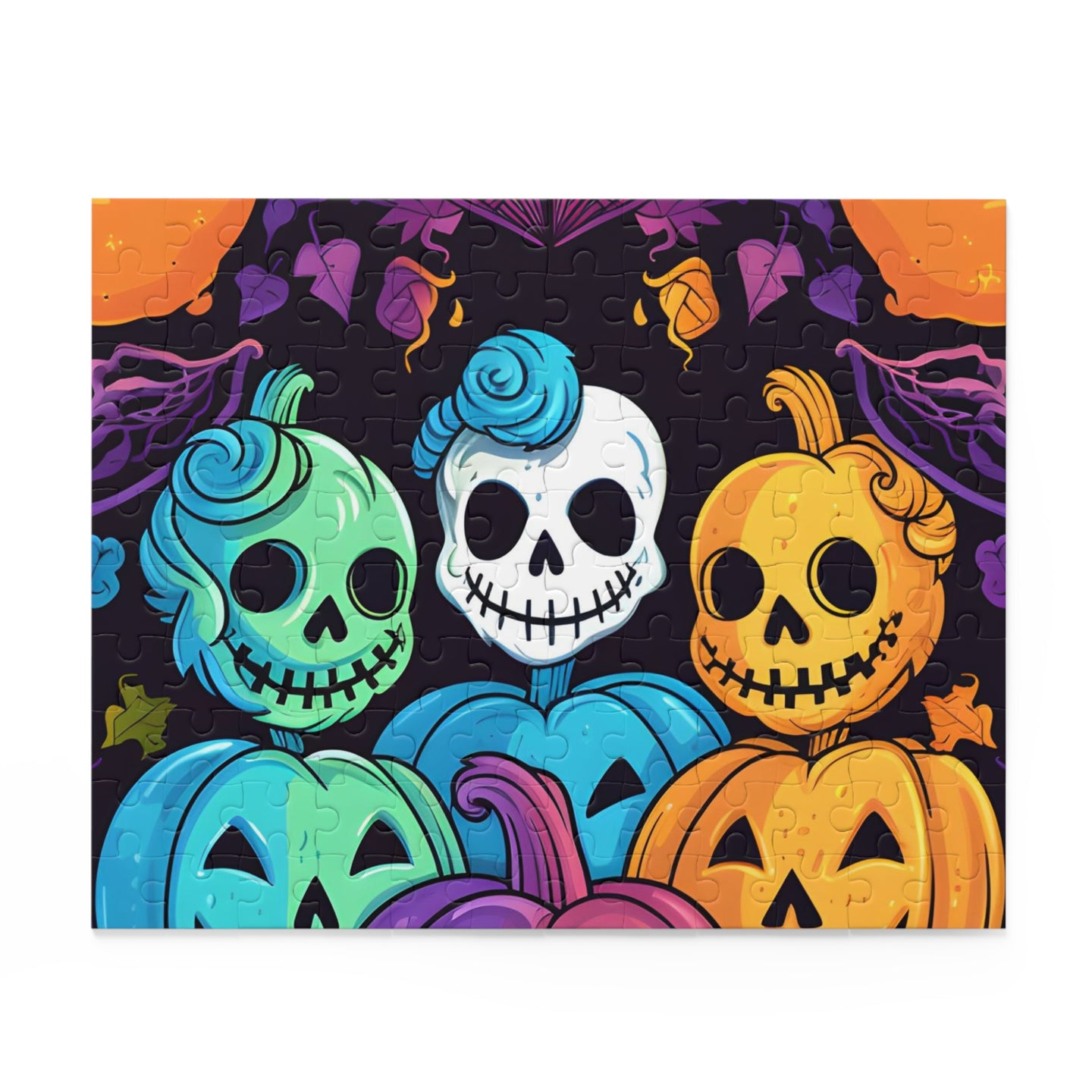 DistinctInk Jigsaw Puzzle with Creating Lasting Memories Design for Halloween  LGBTQ+ Pride