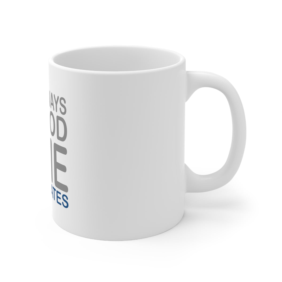Glossy White Coffee / Tea Mug - It's Always a Good Time for Pilates, view 3
