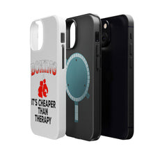 DistinctInk ToughCase for Apple iPhone, Compatible with MagSafe Charging - Boxing It's Cheaper Than Therapy