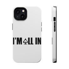 DistinctInk ToughCase for Apple iPhone, Compatible with MagSafe Charging - I'm All In - Poker Casino Cards Gambling