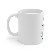 DistinctInk Glossy White Coffee / Tea Mug - Nursing is a Work of Heart