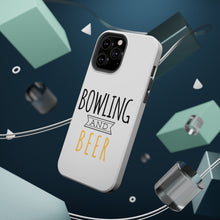 DistinctInk ToughCase for Apple iPhone, Compatible with MagSafe Charging - Bowling and Beer