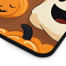 DistinctInk Desk Mat with "Boo-ttifull Skeleton Cartoon Pattern Pumpkin" Design for Halloween