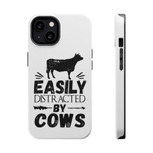 DistinctInk ToughCase for Apple iPhone, Compatible with MagSafe Charging - Easily Distracted By Cows