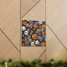 DistinctInk Canvas Wall Art with Haunted Harvest Time for Halloween