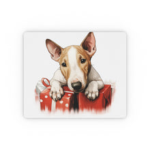 DistinctInk Mouse Pad - 1/4" Foam Rubber - Bull Terrier Puppy Drawing