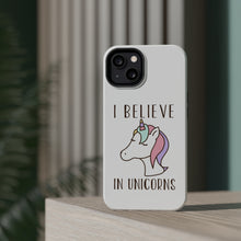 DistinctInk ToughCase for Apple iPhone, Compatible with MagSafe Charging - I Believe in Unicorns