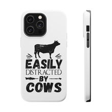 DistinctInk ToughCase for Apple iPhone, Compatible with MagSafe Charging - Easily Distracted By Cows