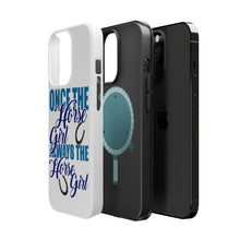 DistinctInk ToughCase for Apple iPhone, Compatible with MagSafe Charging - Once The Horse Girl Always The Horse Girl