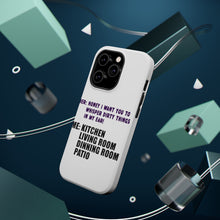 DistinctInk ToughCase for Apple iPhone, Compatible with MagSafe Charging - Whisper Dirty Things In My Ear Marriage