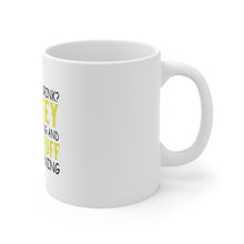 DistinctInk Glossy White Coffee / Tea Mug - Whiskey in the Morning, Hard Stuff Evening