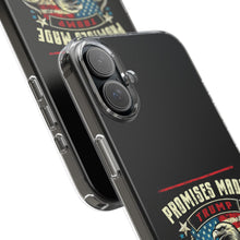 DistinctInk Hybrid (Acrylic/TPU) Clear Slim Fit Case for Apple iPhone | Trump: Promises Made, Promises Kept - Conservative