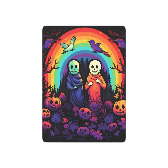 DistinctInk Playing Poker Cards with Living Life to the Fullest Design for Halloween LGBTQ+ Pride