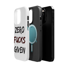 DistinctInk ToughCase for Apple iPhone, Compatible with MagSafe Charging - Zero F's Given