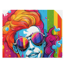 DistinctInk Jigsaw Puzzle with Leading with Courage and Grace Design for LGBTQ+ Pride