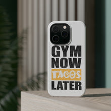 DistinctInk ToughCase for Apple iPhone, Compatible with MagSafe Charging - Gym Now Tacos Later