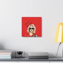 DistinctInk Canvas Wall Art with What Time Is Taylor's Game? design