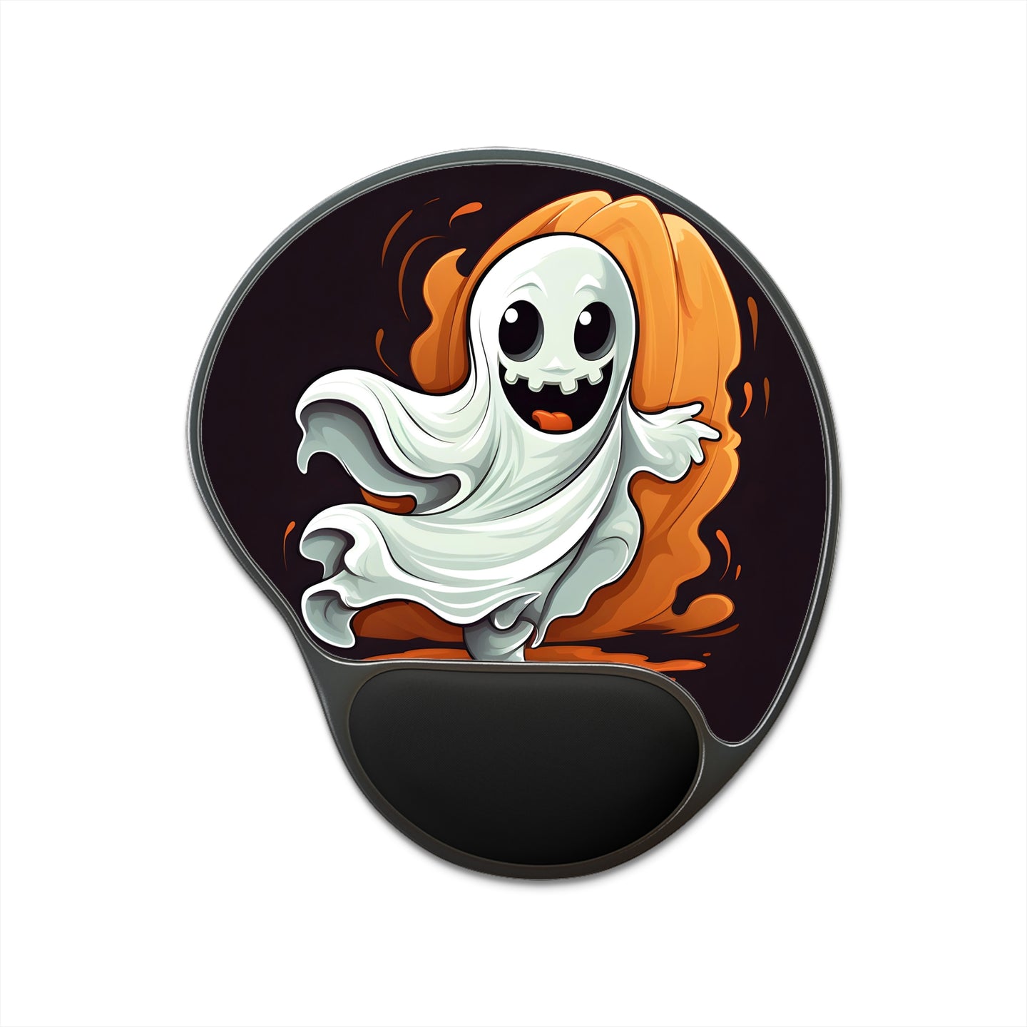 DistinctInk Mouse Pad with Wrist Rest  with Silly Specter Sprites Design for Halloween