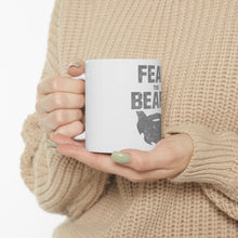 DistinctInk Glossy White Coffee / Tea Mug - Fear the Beard