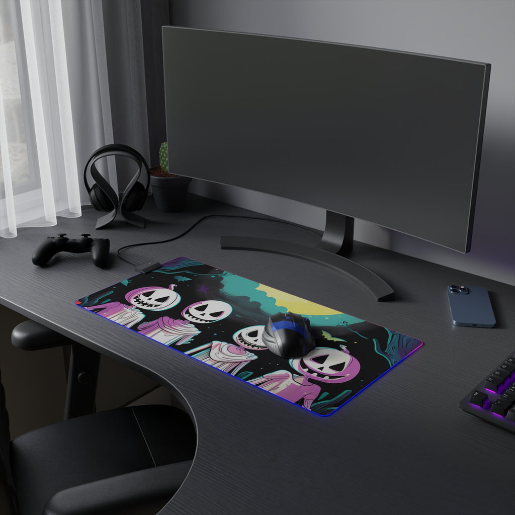 LED Gaming Mouse Pad with Exploring the Unknown Design for Halloween LGBTQ+ Pride, view 9
